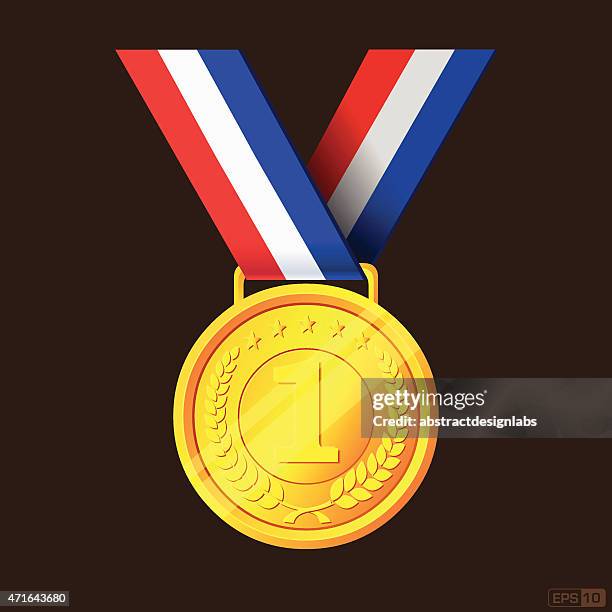 stockillustraties, clipart, cartoons en iconen met gold medal or first prize - gouden-medaille