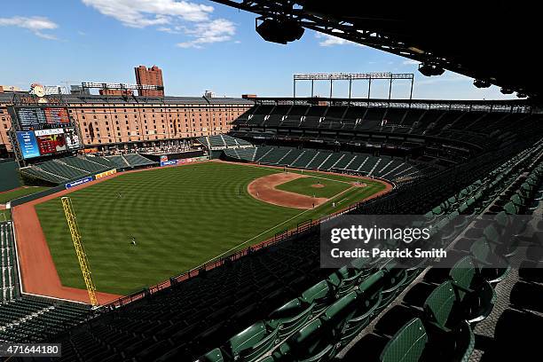 Pitcher Jeff Samardzija of the Chicago White Sox works batter Everth Cabrera of the Baltimore Orioles in the fifth inning an empty Oriole Park at...