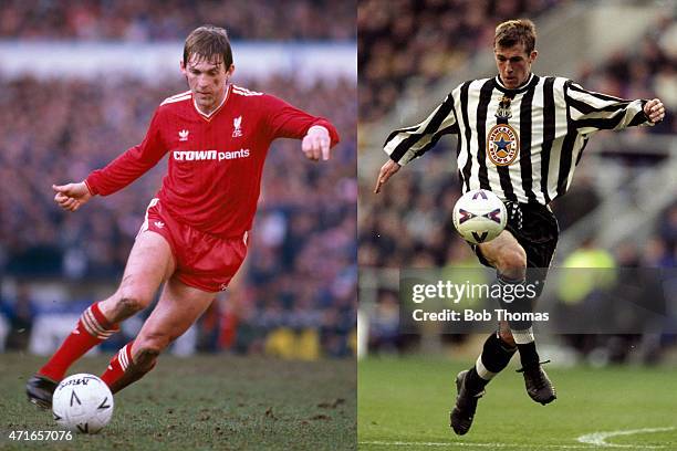 In this composite image a comparison has been made between images 85788832 and 1271124 of Father and Son . **LEFT IMAGE31 Oct 1998: Paul Dalglish of...