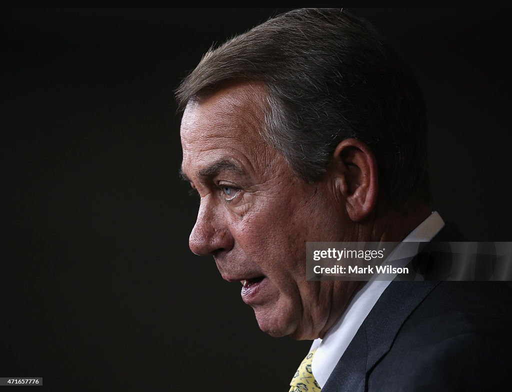 House Speaker John Boehner Holds His Weekly News Conference