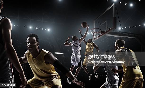 retro basketball game moment - vintage basketball court stock pictures, royalty-free photos & images