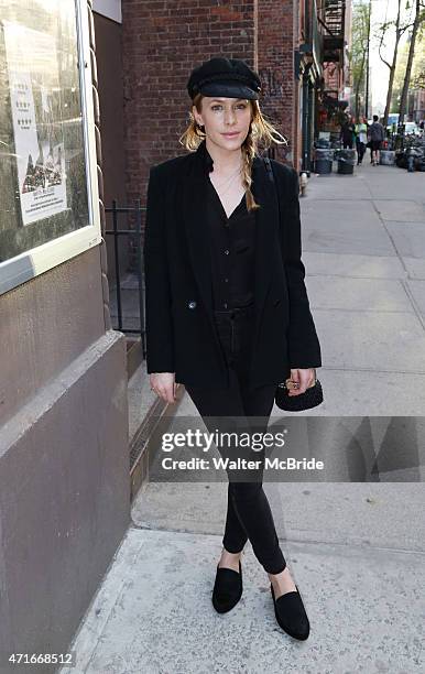 Casey LaBow attends the 'Trash Cuisine' Off Broadway Opening Night at La MaMa Theater on April 29, 2015 in New York City.