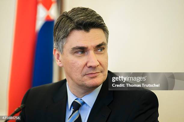 Croatian Prime Minister Zoran Milanovic on April 30, 2015 in Zagreb, Croatia.