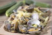 pasta with zucchini and veraci clams