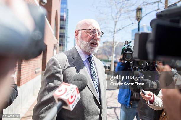 Carney Jr., criminal defense lawyer for Boston gangster Whitey Bulger, talks to the media outside the John Joseph Moakley United States Courthouse on...