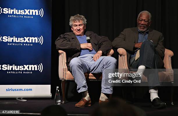 Director Richard Loncraine and actor Morgan Freeman take part in a SiriusXM Town Hall with Morgan Freeman hosted by Entertainment Weekly writer Kyle...