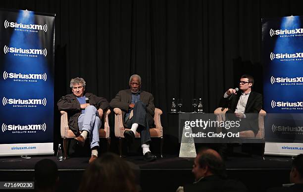 Director Richard Loncraine and actor Morgan Freeman take part in a SiriusXM Town Hall with Morgan Freeman hosted by Entertainment Weekly writer Kyle...