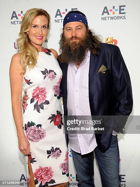 Personalities Korie Robertson and Willie Robertson attend 2015 A+E Networks Upfront on April 30, 2015 in New York City.