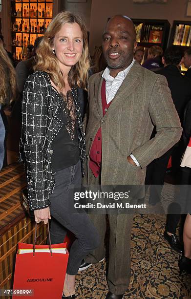 Amanda Brooks and guest attend as Maison Assouline launches independent designer Carlos Mota's new book "A Touch of Style" on April 30, 2015 in...