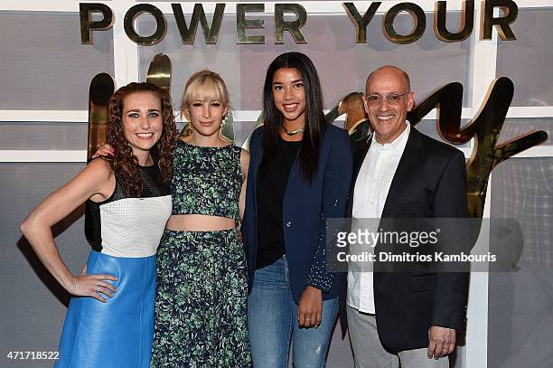 Lisa Sugar, Rachel Antonoff, Hannah Bronfman and David Grant attend the POPSUGAR Digital Newfront 2015 at Cedar Lake on April 30, 2015 in New York...