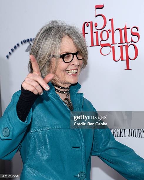 Actress Diane Keaton attends the "5 Flights Up" New York premiere at BAM Rose Cinemas on April 30, 2015 in New York City.