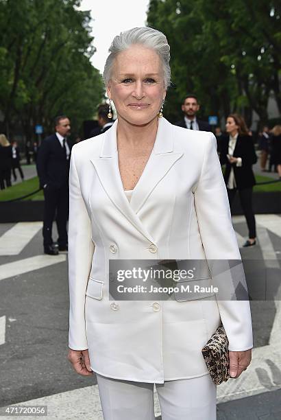 Glenn Close attends the Giorgio Armani 40th Anniversary Silos Opening And Cocktail Reception on April 30, 2015 in Milan, Italy.