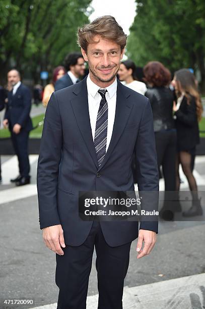 Giorgio Pasotti attends the Giorgio Armani 40th Anniversary Silos Opening And Cocktail Reception on April 30, 2015 in Milan, Italy.
