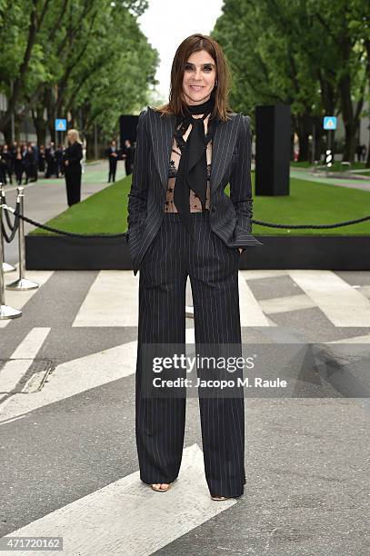 Carine Roitfeld attends the Giorgio Armani 40th Anniversary Silos Opening And Cocktail Reception on April 30, 2015 in Milan, Italy.