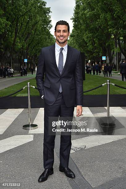 Caua Reymond attends the Giorgio Armani 40th Anniversary Silos Opening And Cocktail Reception on April 30, 2015 in Milan, Italy.