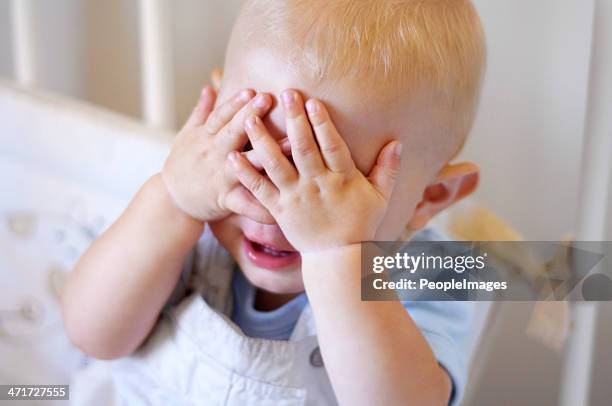 peek-a-boo - hands covering eyes stock pictures, royalty-free photos & images