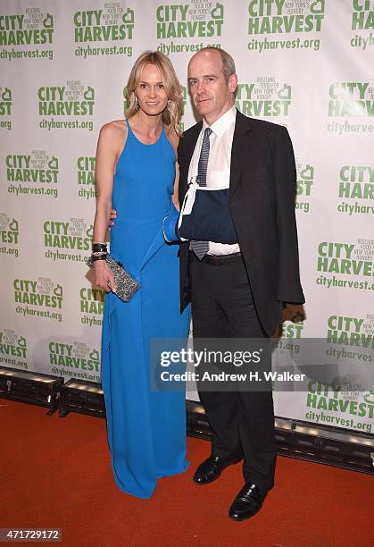 Lise and Michael Evans attend the City Harvest's 21st Annual Gala - An Evening Of Practical Magic at Cipriani 42nd Street on April 30, 2015 in New...