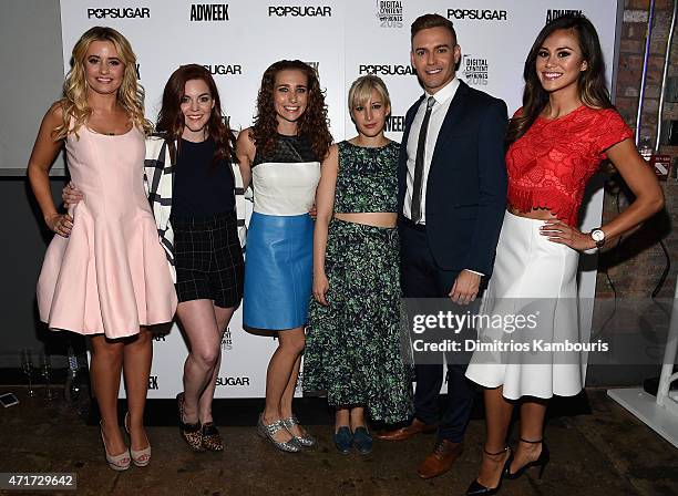 Kirbie Johnson, Allison McNamara, Lisa Sugar, Rachel Antonoff, Matthew Rodrigues and Brandi Milloy attend the POPSUGAR Digital Newfront 2015 at Cedar...