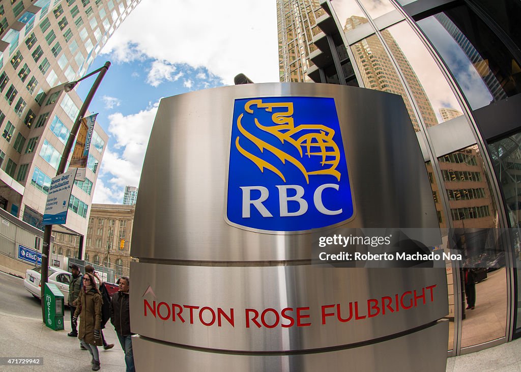 Royal Bank of Canada sign at the entrance of the company...