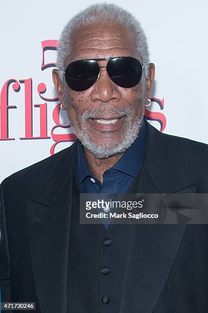 Actor Morgan Freeman attends the "5 Flights Up" New York Premiere at BAM Rose Cinemas on April 30, 2015 in New York City.