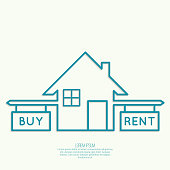 Concept of choice between buying and tenancy