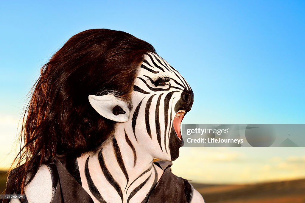 Braying Zebra - Humanoid