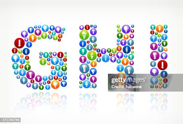 ghi light bulbs and lights vector graphic - halogen light stock illustrations
