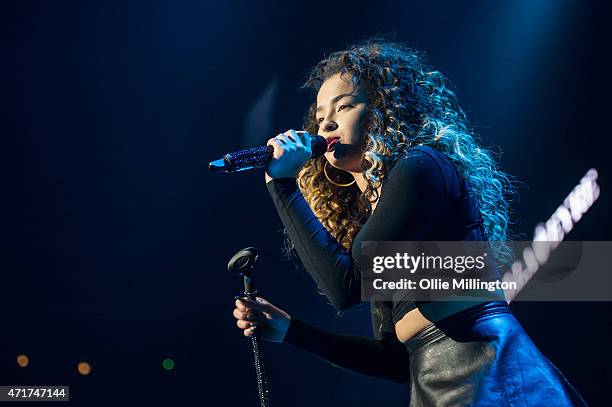 Ella Eyre performs at Nottingham Capital FM Arena on April 30, 2015 in Nottingham, England.