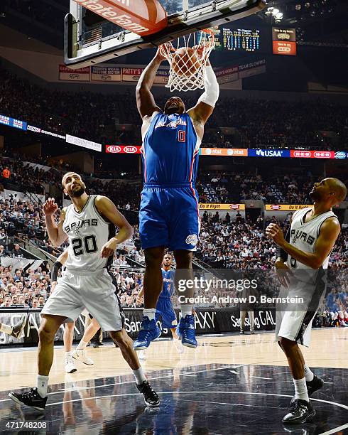April 30: Glen Davis of the Los Angeles Clippers dunks against the San Antonio Spurs during Game Six of the Western Conference Quarterfinals during...