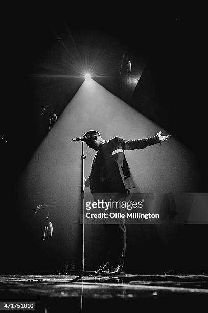 Olly Murs performs at Nottingham Capital FM Arena on April 30, 2015 in Nottingham, England.