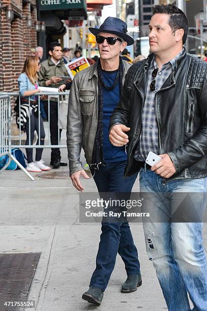 Musician Rodney Crowell enters the "Late Show With David Letterman" taping at the Ed Sullivan Theater on May 5, 2015 in New York City.