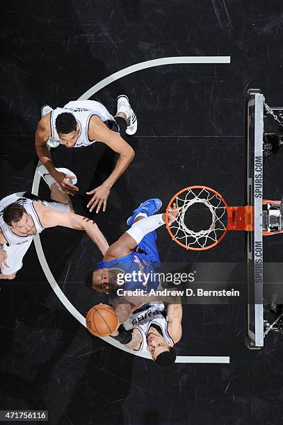 April 30: Glen Davis of the Los Angeles Clippers goes for the layup against the San Antonio Spurs during Game Six of the Western Conference...