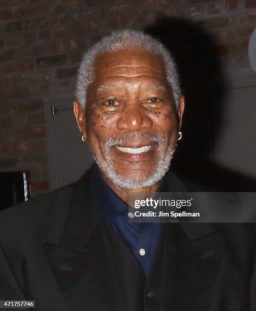 Actor Morgan Freeman attends the "5 Flights Up" New York premiere after party at BAM Peter Jay Sharp Building on April 30, 2015 in the Brooklyn...