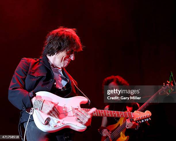 Jeff Beck performs in concert at Cedar Park Center on April 30, 2015 in Cedar Park, Texas.