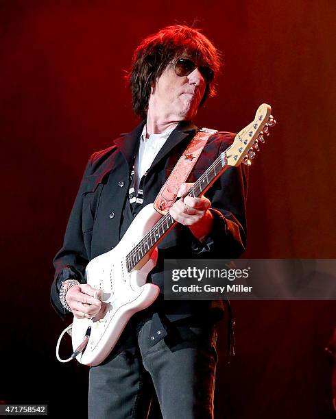 Jeff Beck performs in concert at Cedar Park Center on April 30, 2015 in Cedar Park, Texas.