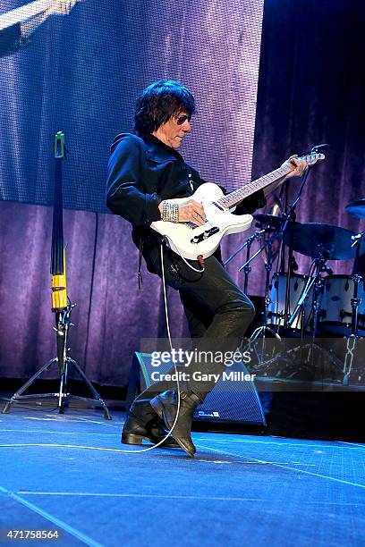 Jeff Beck performs in concert at Cedar Park Center on April 30, 2015 in Cedar Park, Texas.