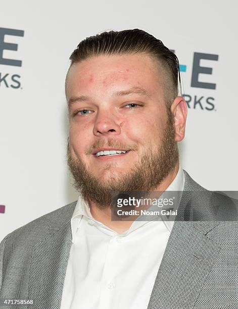 Corey Harrison attend the 2015 A+E Network Upfront at Park Avenue Armory on April 30, 2015 in New York City.