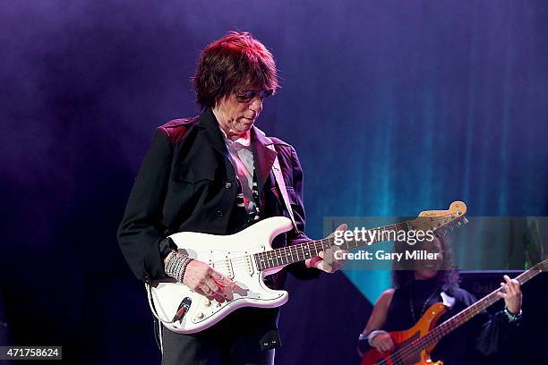 Jeff Beck performs in concert at Cedar Park Center on April 30, 2015 in Cedar Park, Texas.