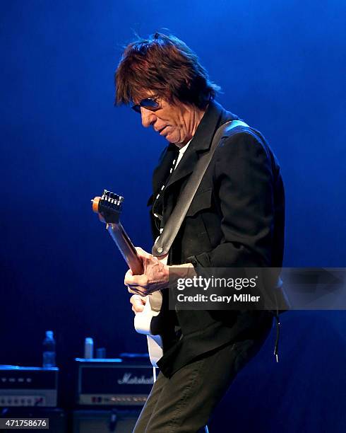 Jeff Beck performs in concert at Cedar Park Center on April 30, 2015 in Cedar Park, Texas.