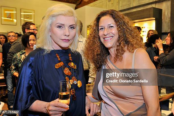 Singer Debbie Harry and Francisca Moroder attend the Photography Exhibition at Paul Smith LA on April 30, 2015 in Los Angeles, California.