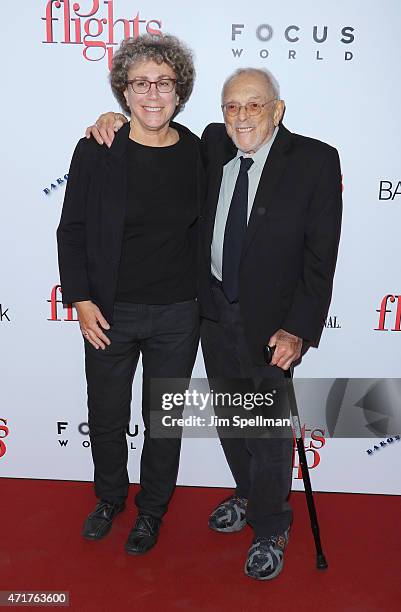 Author Jill Ciment and artist Arnold Mesches attend the "5 Flights Up" New York premiere at BAM Rose Cinemas on April 30, 2015 in the Brooklyn...