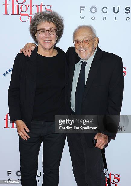 Author Jill Ciment and artist Arnold Mesches attend the "5 Flights Up" New York premiere at BAM Rose Cinemas on April 30, 2015 in the Brooklyn...