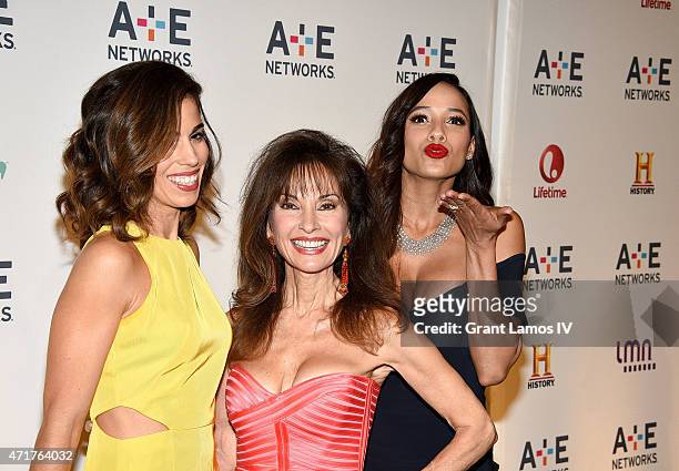 Ana Ortiz, Susan Lucci and Dania Ramirez attend the 2015 A+E Networks Upfront on April 30, 2015 in New York City.