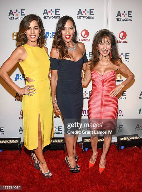 Ana Ortiz, Susan Lucci and Dania Ramirez attend the 2015 A+E Networks Upfront on April 30, 2015 in New York City.