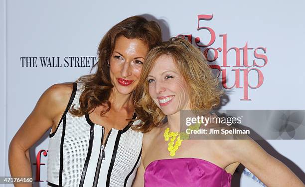 Actors Alysia Reiner and Maddie Corman attend the "5 Flights Up" New York premiere at BAM Rose Cinemas on April 30, 2015 in the Brooklyn borough of...