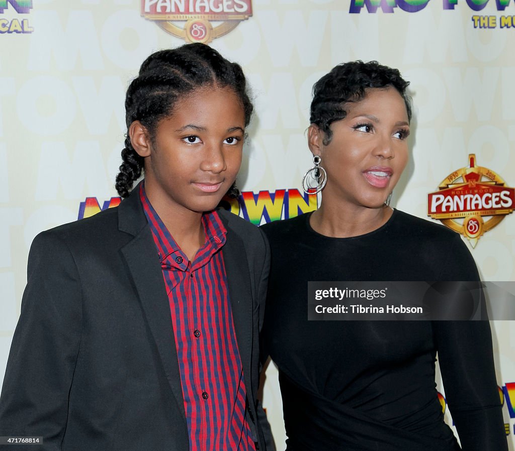 Toni Braxton and her son Diezel Ky Braxton-Lewis attend 'Motown The