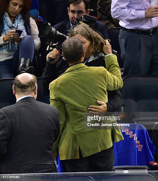 Bryant Gumbel attends the Washington Capitals vs New York Rangers playoff game at Madison Square Garden on April 30, 2015 in New York City.