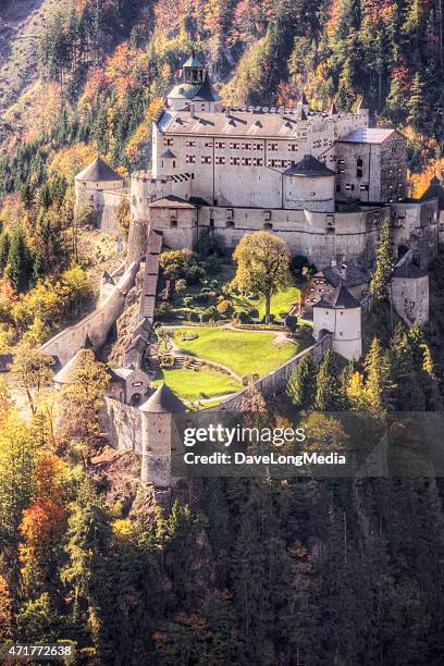 burg hohnwerfen - hohenwerfen castle stock-fotos und bilder