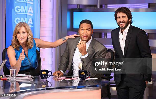 Josh Groban performs live on "Good Morning America," 4/28/15, airing on the Walt Disney Television via Getty Images Television Network.