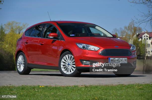 ford focus on the street - picture of ford focus stock pictures, royalty-free photos & images
